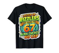 Sigma Has 67 Aura Number 67th Aura Farming Ice Cream Drip T-Shirt