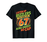 Sigma Has 67 Aura Number 67th Aura Farming Ice Cream Drip T-Shirt
