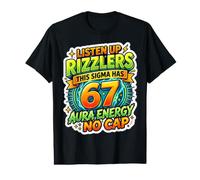 Sigma Has 67 Aura Number 67th Aura Farming Ice Cream Drip Value Graphic T-Shirt