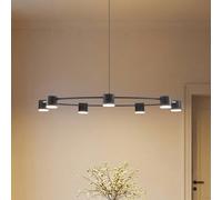 SIGMA Kodo pendant light, 7-bulb, black, steel, GX53