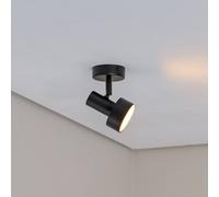 SIGMA Mona ceiling spotlight, 1-bulb, black, movable, steel