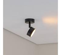 SIGMA Nemo ceiling spotlight, 15 cm, black, movable, GX53