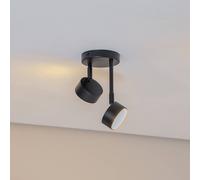 SIGMA Nemo ceiling spotlight, 21 cm, 2-bulb, black, movable, GX53