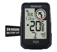 SIGMA ROX 2.0 Endurance Black | 26h Battery Life | Wireless Bicycle Computer | GPS and Navigation Including Overclap Butler | Outdoor GPS Navigation | E-Bike Compatible
