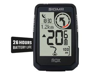 SIGMA ROX 2.0 Endurance Black | 26h Battery Life | Wireless Bicycle Computer | GPS and Navigation Including Overclap Butler | Outdoor GPS Navigation | E-Bike Compatible