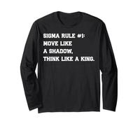 Sigma Rule Quote Silent Strength Lone Wolf Mindset Viral Long Sleeve T-Shirt