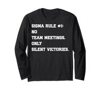 Sigma Rule Quote Silent Strength Lone Wolf Mindset Viral Long Sleeve T-Shirt