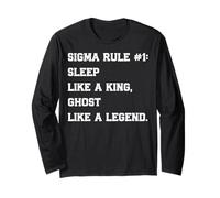 Sigma Rule Quote Silent Strength Lone Wolf Mindset Viral Long Sleeve T-Shirt