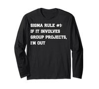 Sigma Rule Quote Silent Strength Lone Wolf Mindset Viral Long Sleeve T-Shirt