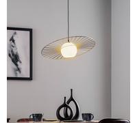 SIGMA Sol 1 pendant light, one glass with golden ring