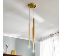 SIGMA Sopel Laser pendant light, 3-bulb, gold