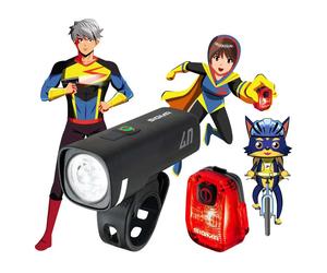 Sigma Sport Aura 40/hiro 10 Ride Safe To School Light Set One Size Black / Red