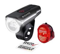 Front + Rear Bike Light Set Front Aura 60 USB & Nugget 2 Rear Light Rechargeable