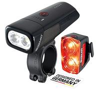 SIGMA SPORT LED Bike Lights Front and Back BUSTER 1100 & BUSTER RL 150 - USB-C Rechargeable Bicycle Lights with 1100 & 150 Lumens | IPX4 Waterproof Bike Light with Multiple Modes & Break Lights