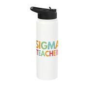 Sigma Teacher Bold Colorful Typography Stainless Steel Insulated Water Bottle