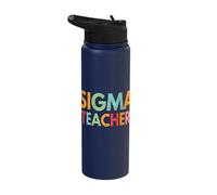 Sigma Teacher Bold Colorful Typography Stainless Steel Insulated Water Bottle