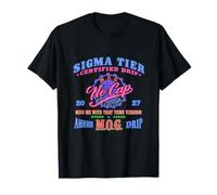 Sigma Tier Certified Drip MOG No Cap 90s Retro Parody Graphi T-Shirt