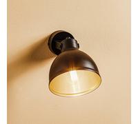 SIGMA Trial wall light, swivelling lampshade, black/gold