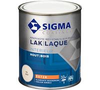 Sigma Wood lacquer Interior - Silk gloss - Scratch & Wear resistant - Non yellowing - Dust dry after 1 hour - Low odour - RAL 9016 - White - 0.75 Liter