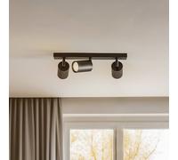 SIGMA Zoom ceiling spotlight, 3-bulb, black