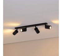 SIGMA Zoom ceiling spotlight, 4-bulb, black