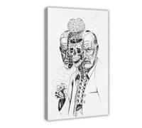 Sigmund Freud 2 Canvas Poster Wall Art Decor Print Picture Paintings for Living Room Bedroom Decoration Frame-style 12x18inch(30x45cm)