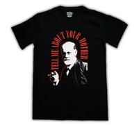 Sigmund Freud Tell Me About Your Mother Mens T-Shirt, Black, XL