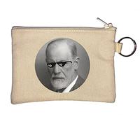 Sigmund Freud Thug Life Meme Glasses Key Chain Coin Purse Beige