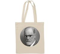 Sigmund Freud Thug Life Meme Glasses Natural Cotton Tote Bag White