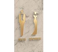 Sign 1PC Men Women Toilet Plaque Creative,Signage Acrylic Restaurant Personality WC Hotel Shopping Bathroom Decoration
