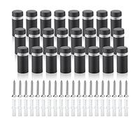 Sign Advertising Nail, Stainless Steel Sign Standoff Screws 24 Pcs, Suitable for Standoff Fixings for Glass Posters, Picture Frames and Mirrors (25mm x 12mm)