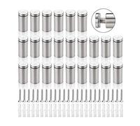 Sign Advertising Nail, Stainless Steel Sign Standoff Screws 24 Pcs, Suitable For Standoff Fixings For Glass Posters, Picture Frames And Mirrors (25mm x 12mm)