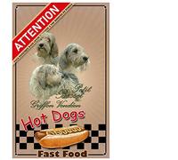 Sign Attention to the Dog Petit Basset Griffon Vendéen - pre perforated and given screws. From 30 cm to 15 cm…