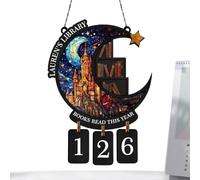 Sign - Books Read This Year Counter | Reading Accessories | Decorative Read Tracker Tool | For Library Bookshelf Nook Club Readers Librarians Women Home Office Living Room