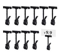 Sign Clips, 10PCS Rotatable Label Clips, 6.7 Inch Plastic Price Tag Holder, Portable Sign Holder for Labels, Basket, Business Cards,Label Clips,Price Tag