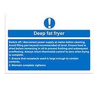 Sign Fat Fryer Adhesive Vinyl 20 x 30 cm
