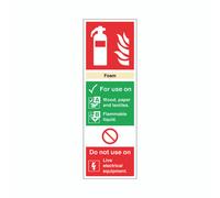 Sign Fire Extgr Foam PVC 300X100MM