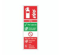 Sign Fire Extgr Water PVC 300X100MM