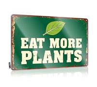 Sign For Bedroom Door Eat More Plants. Tin Sign Man Cave Decorations Home Decor For Men(20X30CM)