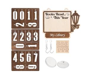 Sign for Counting the Books Read This Year, Book Accessories, Books Reading Counter Ornament - For Library, Reading Corner Club Readers, Teachers, Students, Bookworms, Authors, Librarians