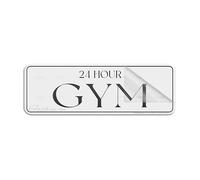 Sign For Door Acrylic Plastic 24 Hour Gym Home Fitness Center Street Sign Self-Adhesive Sign For Office Restaurants Hotels Supermarket Supplies 10 By 3 Inch