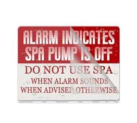 Sign For Door Acrylic Plastic Alarm Indicates Spa Pump Is Off Do Not Use When Alarm Sounds Sign Cution Signs 6 X 8 Inch Self Adhesive Use For Office/Business Easy To Apply