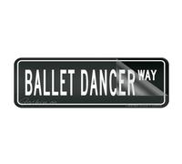 Sign For Door Acrylic Plastic Ballet Dancer Way Vintage Signs Sign With Adhesive 10" X 3" Easy To Install And Highly Visible For Office And Business Highly Visible