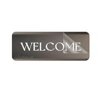 Sign For Door Acrylic Plastic Basic Welcome Sign 10 X 3 Inch Self Adhesive Use For Office/Business Easy To Apply