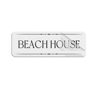 Sign For Door Acrylic Plastic Beach House Street Sign Vintage Sign Self-Adhesive Sign For Office Restaurants Hotels Supermarket Supplies 10 By 3 Inch