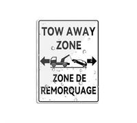 Sign For Door Acrylic Plastic Bilingual Tow Away Zone Sign Sign For Office Restaurants Hotels Supermarket Supplies 6 By 8 Inch