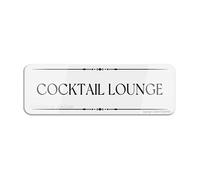 Sign For Door Acrylic Plastic Cocktail Lounge Sign 9 X 3 Inch Self Adhesive Use For Office/Business Easy To Apply