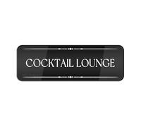Sign For Door Acrylic Plastic Cocktail Lounge Sign 9 X 3 Inch Self Adhesive Use For Office/Business Easy To Apply