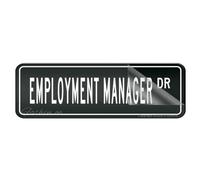 Sign For Door Acrylic Plastic Employment Manager Dr Self-Adhesive Sign For Office Restaurants Hotels Supermarket Supplies 10 By 3 Inch
