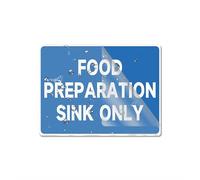 Sign For Door Acrylic Plastic Food Preparation Sink Sign With Adhesive 8" X 6" Easy To Install And Highly Visible For Office And Business Highly Visible